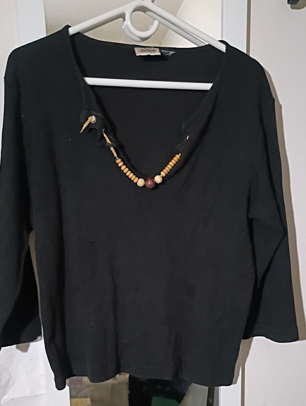 Jason Maxwell Vintage Top Beaded low Neck Very Flattering (L)